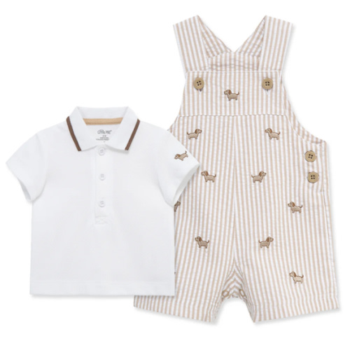 Puppies Woven Shortall Set (12M-24M)
