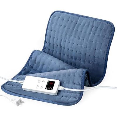 Extra Large Heating Pad, Electric Heating Pad for Back Body Neck Shoulder Pain Cramps Relief, Heating Pads Auto Shut Off 6 Heat Settings Machine Washable