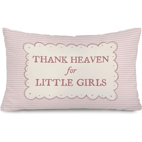 Vintage Pink Baby Girl Nursery Decor 12x20 Pillow Cover
