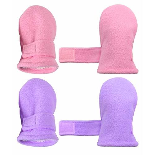 N'Ice Caps Baby Toddler Mittens Kids 2 Pairs Fleece Gloves Winter Warm Sherpa Lined