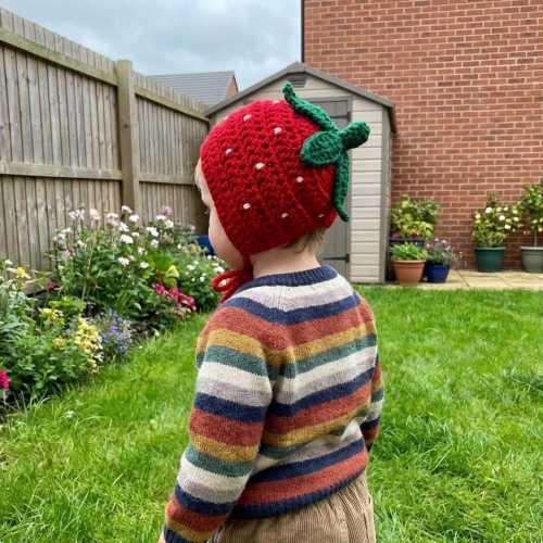 Crochet Strawberry Bonnet: Handmade Baby Photo Prop