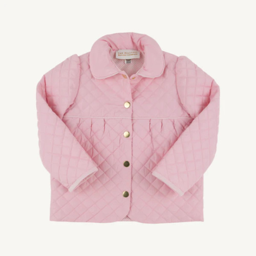 Carlyle Quilted Coat - Palm Beach Pink with Hamptons Hot Pink Micro Do
