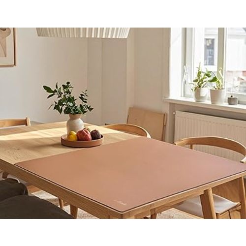 Lillefolk Everyday Mat – Extra Large Kids Table Mat for Meals, Crafts, Messy Play – Heat-Resistant, Non-Toxic, Wipeable, Non-Slip – 38"x39.4" Scandinavian Design (Terracotta)