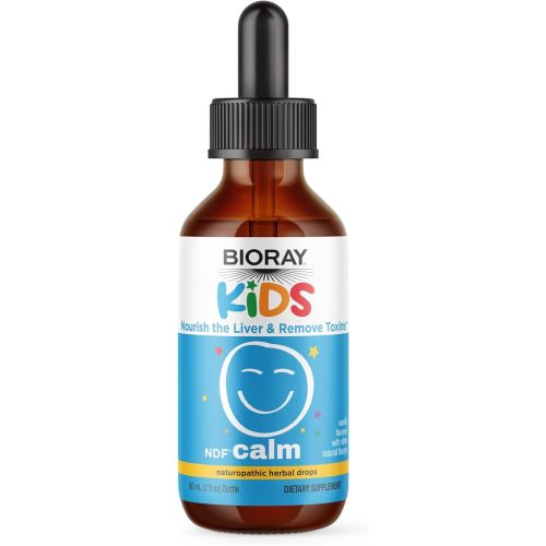 BIORAY Kids NDF Calm, Vanilla - 2 fl oz - Nourish the Liver & Remove Toxins - Non-GMO, Vegan, Gluten Free - 1-2 Month Supply