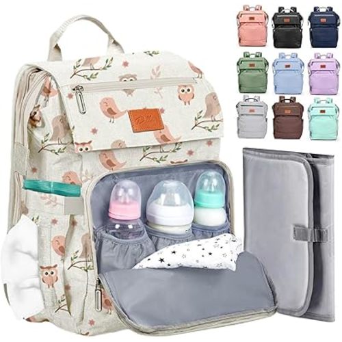 PILLANI Baby Diaper Bag Backpack - Large Bag for Boys & Girls, Waterproof Diaper Backpack - Travel Diaper Bags w/Changing Pad, Baby Registry Search & Shower Gifts - Essentials Must Haves Newborn Stuff