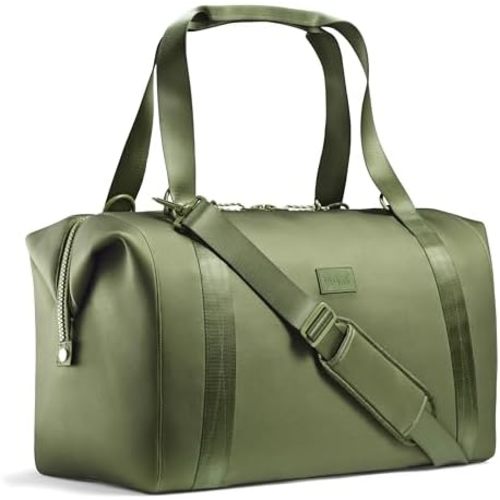 Fit & Fresh Neoprene Weekender Bag for Women – Carry-On Friendly Travel Duffel with Expandable Sides, Trolley Sleeve & Pockets – Lightweight, Water-Resistant Overnight Bag for Weekend Trips + Gym