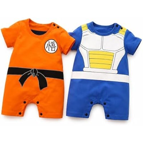 Baby Boys' 2 Pack Short Sleeve Romper Toddler Cartoon Onesie Outfits