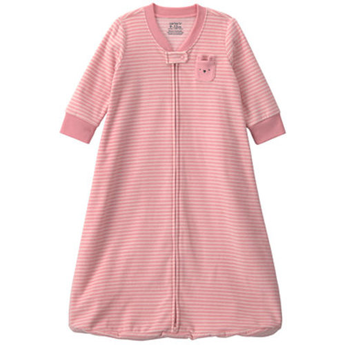Baby Boys' and Baby Girls' Striped Fleece Loose-Fit Wearable Blanket