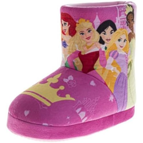Disney Princesses Encanto Little Mermaid Slippers for Girls Kids House Shoes Soft Plush Warm Comfy Sandals (Toddler sizes 5-10 / Little Kid sizes 11-12)