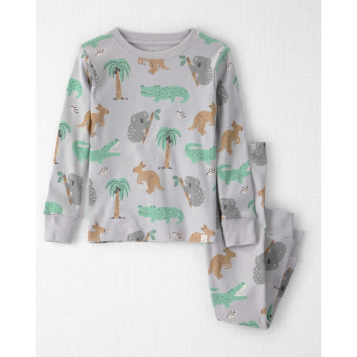 Toddler 2-Piece Organic Cotton Ribbed Pajama Set in Aussie Friends Print - Little Planet | Carter's