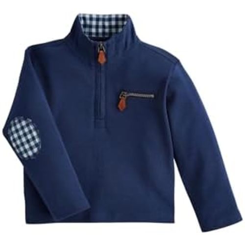 Mud Pie Boys' Mud Pie Children's Navy Quarter Zip
