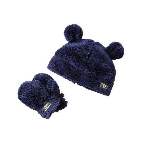 Toddlers' Hi-Pile Hat and Mitten Set