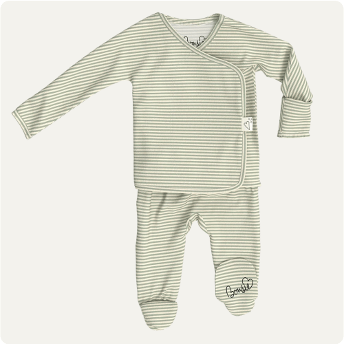 Bonsie Skin to Skin Footie - Mint Twist - 0-3 M