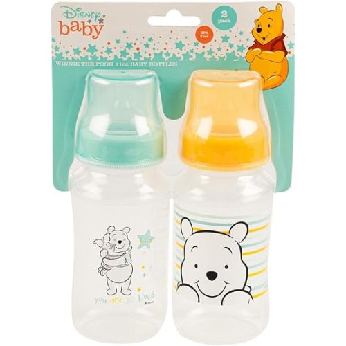 Winnie The Pooh 11 OZ Bottles, 2 Pack, BPA Free, Baby Gift, FD51174