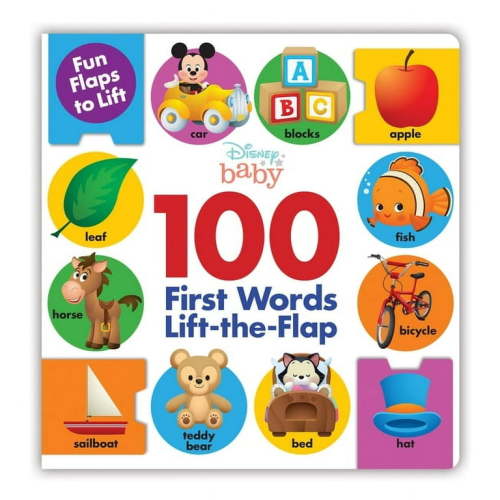 Disney Baby: 100 First Words Lifttheflap, (Board Book)
