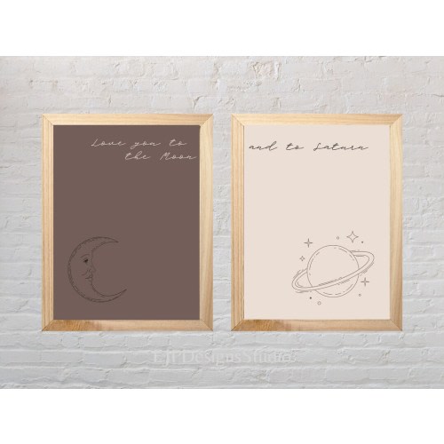 Love you to the Moon and to Saturn prints