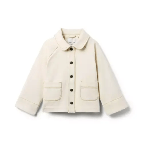 Girl Light Beige The Twill Swing Jacket by Janie and Jack