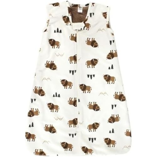 Hudson Baby Infant Long Sleeve Plush Faux Fur Sleeping Bag, Wearable Blanket