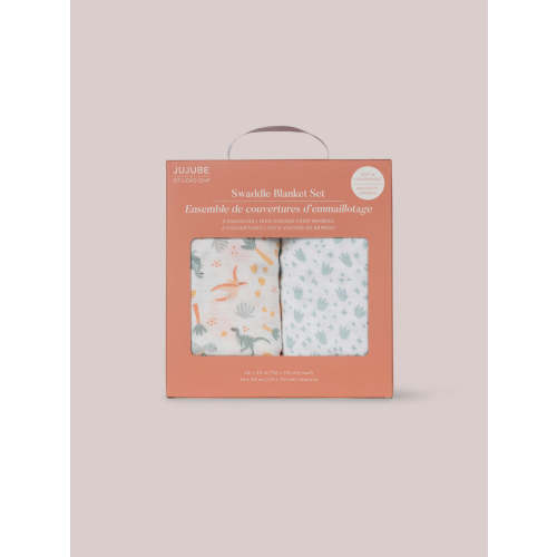 2-Pack Square Swaddle Blanket Set - Roarsome