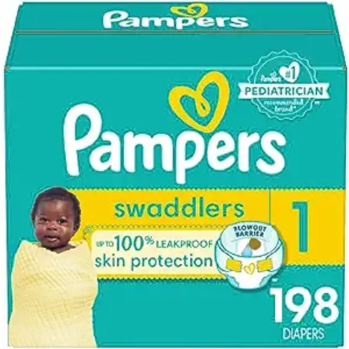 Pampers Swaddlers Diapers Size 1, 198 count - Disposable Diapers