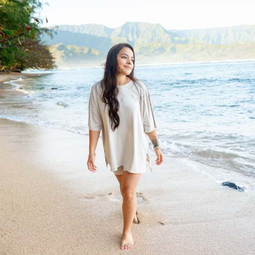 Women’s Biker Short and Shirt Set in Oat | Kyte Baby