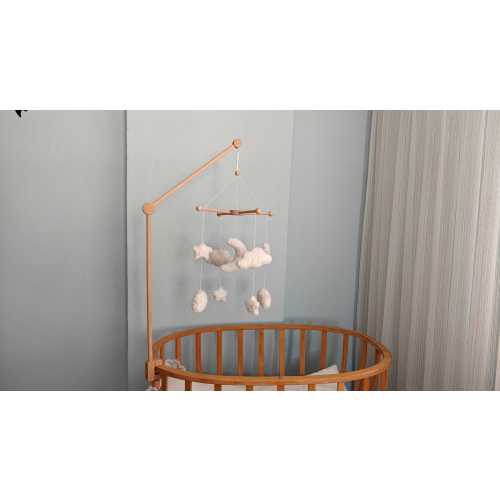 Wooden Mobile Hanger for Crib or Changing Table (Natural)