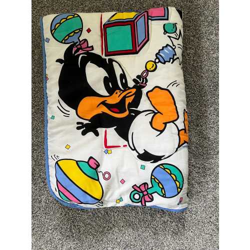 Vintage 90s Baby Looney Tunes Lovable Comforter Crib Blanket Gerber Tiny Tunes Tweety Bird Bedding
