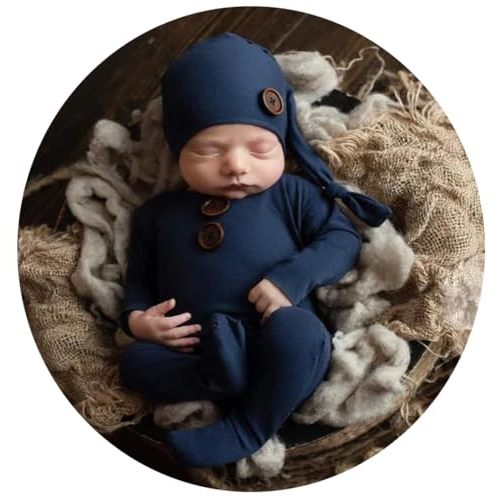Newborn Photography Boy Outfit Baby Boy Girls Photo Shoot Costume Crochet Clothes Hat Pants Baby Prop Photoshoot