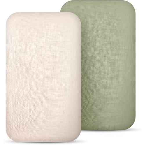 lulumoon Muslin Bassinet Sheets for Baby: Soft Bedside Sleeper Bassinet Fitted Sheets for Boys and Girls