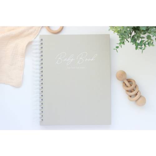 Personalized Baby Memory Book: Modern Keepsake with Prompts