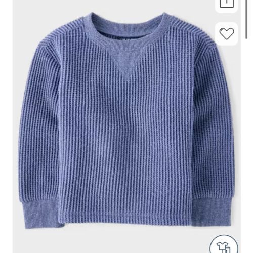 Baby And Toddler Boys Long Sleeve Thermal Top - BLUE | The Children's Place