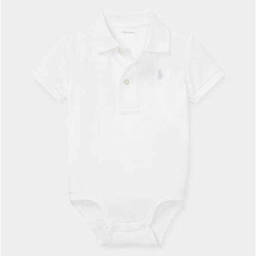 Soft Cotton Polo Bodysuit | Ralph Lauren