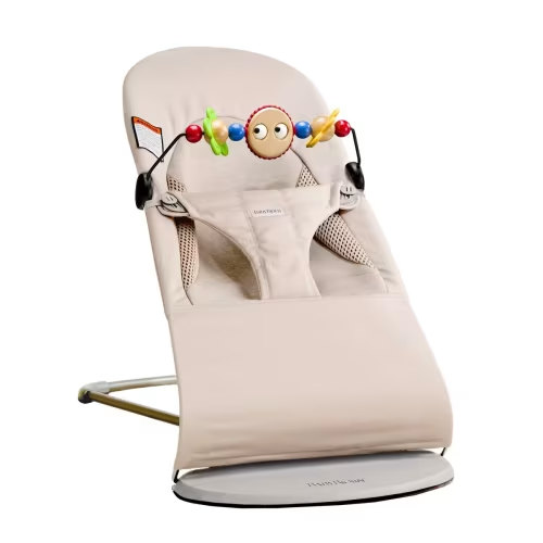 BabyBjorn Bouncer Tri-Fabric with Toy Bar - Beige