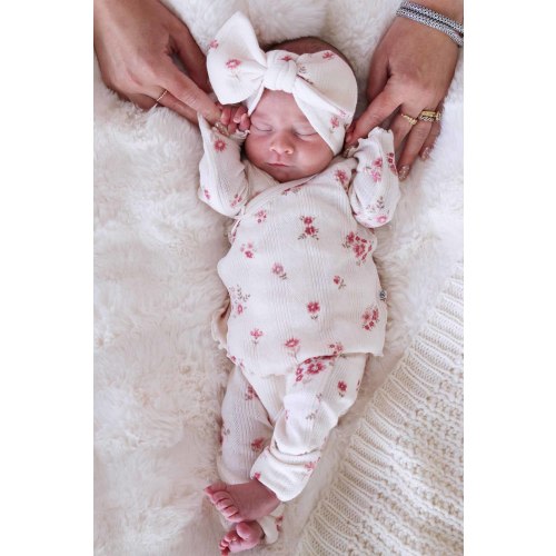 2pc Pointelle Crossover Top