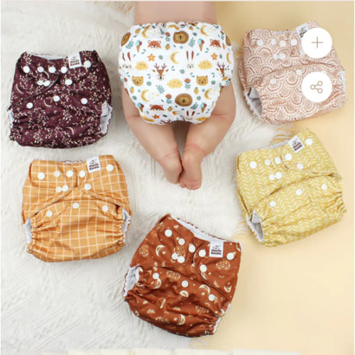 POCKET DIAPER 3.0 WITH INSERTS - 6 PACK(Lucky Colors)