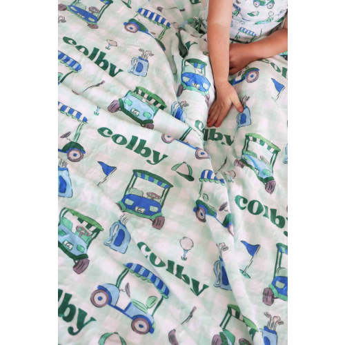 Birdie Babes Personalized Kids Blanket | Green
