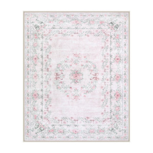 Kaldi Floral Bow Washable Area Rug for Nursery Ultra-Thin Non Slip Soft Boho Carpet for Kids Room | Wayfair