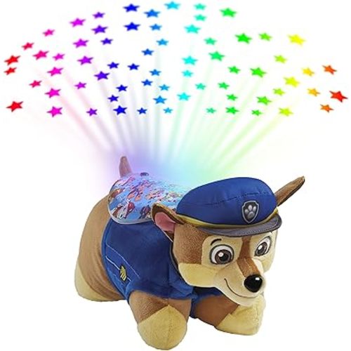 Pillow Pets 11 inch Paw Patrol Chase Sleeptime Lite, Nickelodeon Stuffed Animal Nightlight, Plush Toy Gift for Kids