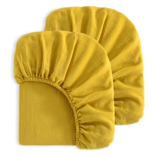 2 Pack Cotton Crib Sheets, Double-Layer Soft Fitted Sheets for Crib & Toddler Mattresses - NTBAY