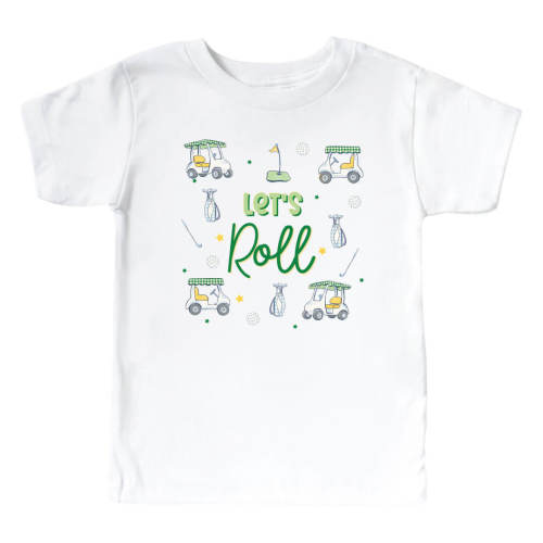 Let's Roll Kids Graphic Tee | White
