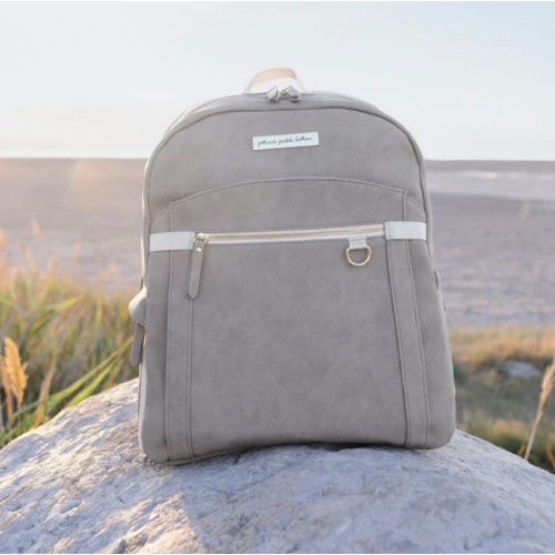 2-in-1 Provisions Breast Pump & Diaper Bag Backpack in Grey Matte Leatherette