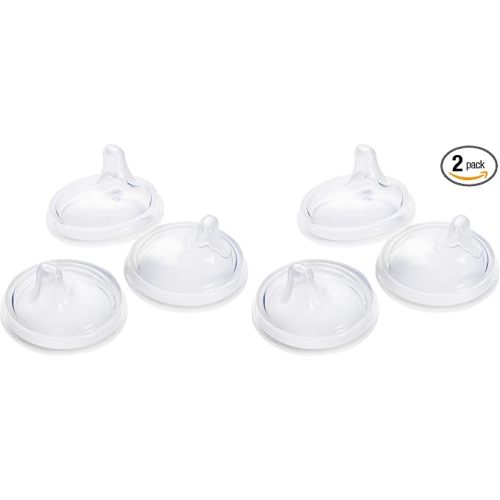 Boon NURSH Silicone Sippy Cup Lid, 6 Months and up (Pack of 6)