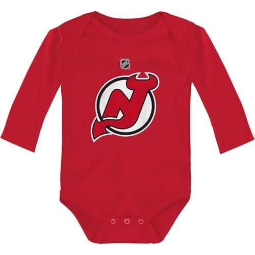 Outerstuff NHL Newborn & Infants 0-24 Months Primary Logo Long Sleeve Bodysuit Creeper Romper