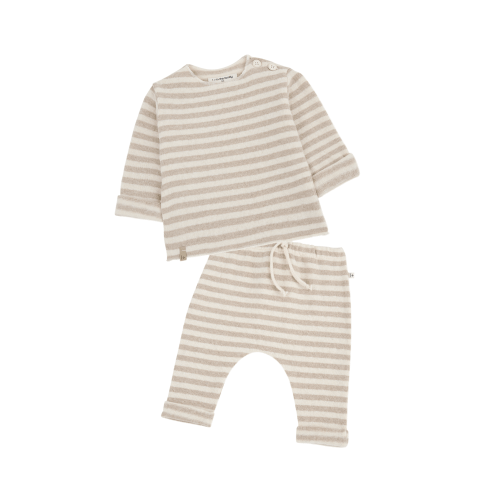 Aubin Tan Stripe Baby Set