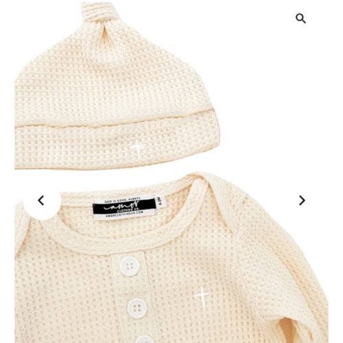 Psalm 127:3 Knotted Baby Sleeper & Matching Beanie – OUR HOUSE ABOVE