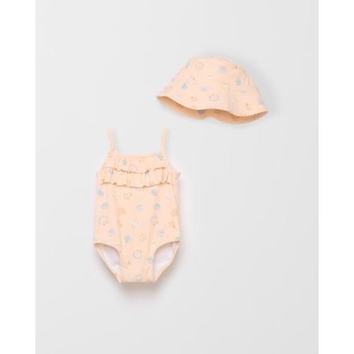 Baby Swimsuit with Hat Set 2 Piece