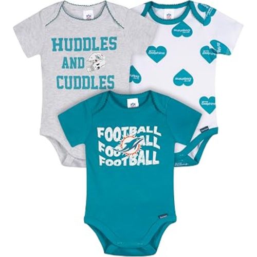 Gerber NFL baby-girls Nfl 3-pack Onesie Bodysuit
