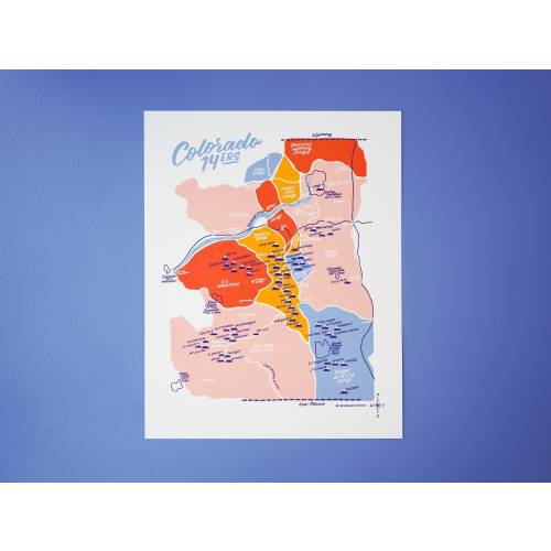 Colorado Fourteeners Map