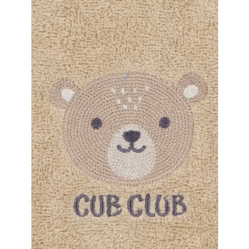 Light Brown Baby Organic Embroidered Towel | Best&Less™ Online