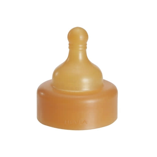 Hevea Wide Neck Baby Glass Bottle Nipple Single-Pack - Slow Flow